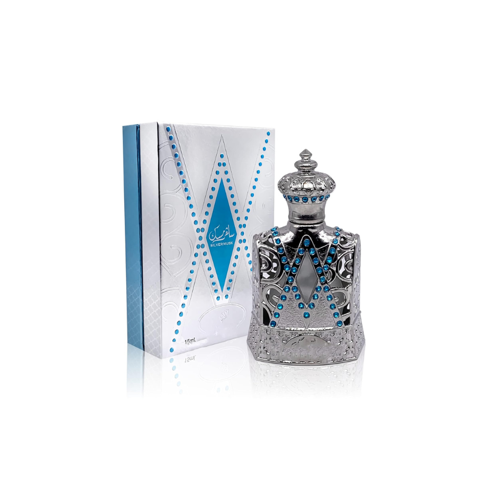 Afnan Silver Musk Concentrated Perfume Oil Attar 15ml For Men & Women