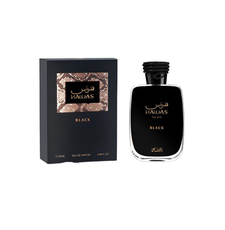 Rasasi Hawas Black Eau De Parfum 100ml for Men – FragranceAura