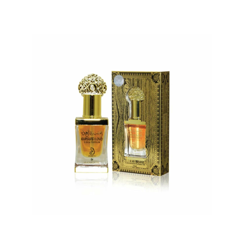 Arabiyat Khashab & Oud Gold Concentrated Perfume Oil (Attar) 12ml For Men & Women