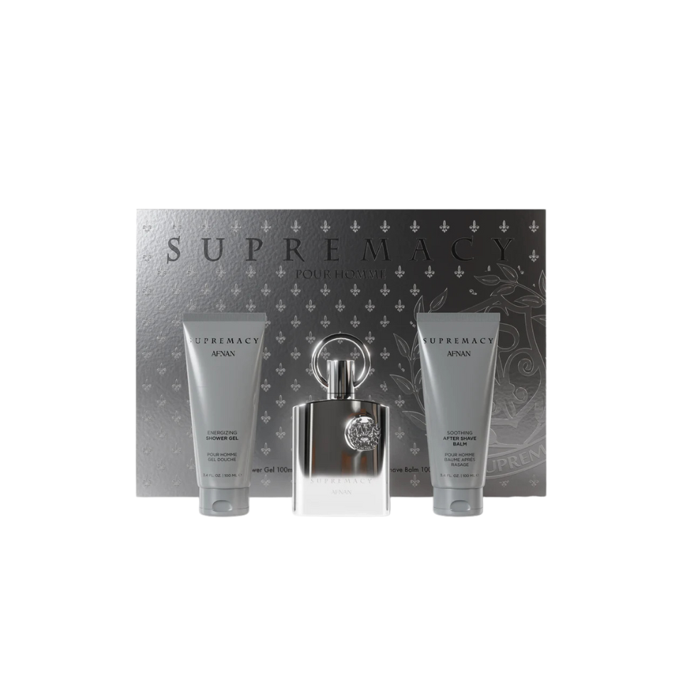 Gift Set Of Afnan Supremacy Silver Eau De Parfum 100ml For Man