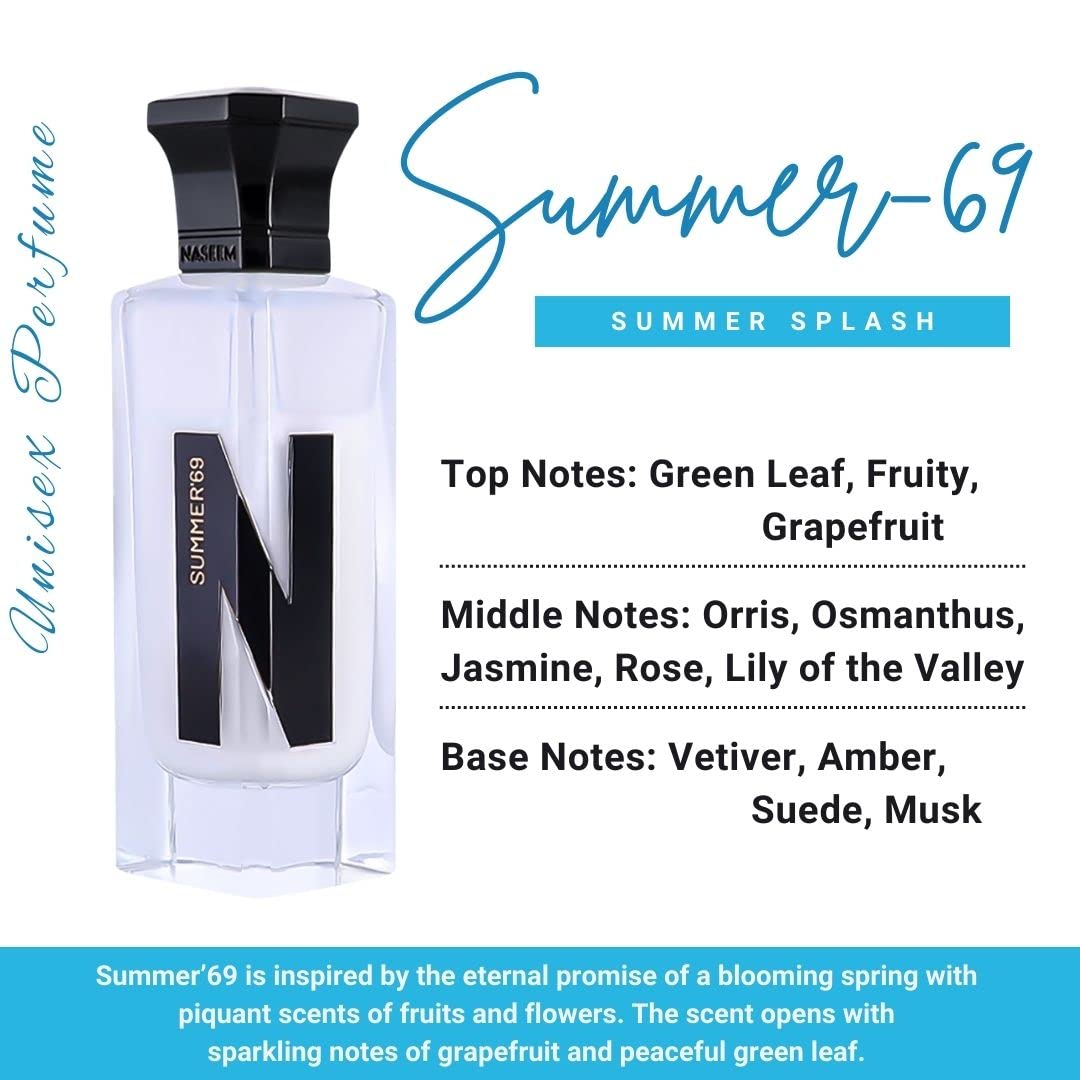 Naseem "N" Collection's Summer 69 Eau De Parfum 100ml For Men & Women