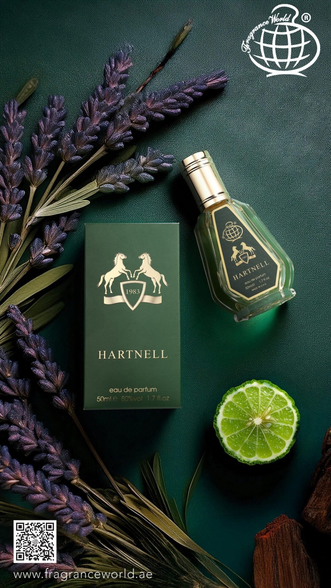 Fragrance World Hartnell Eau De Parfum 50ml For Men