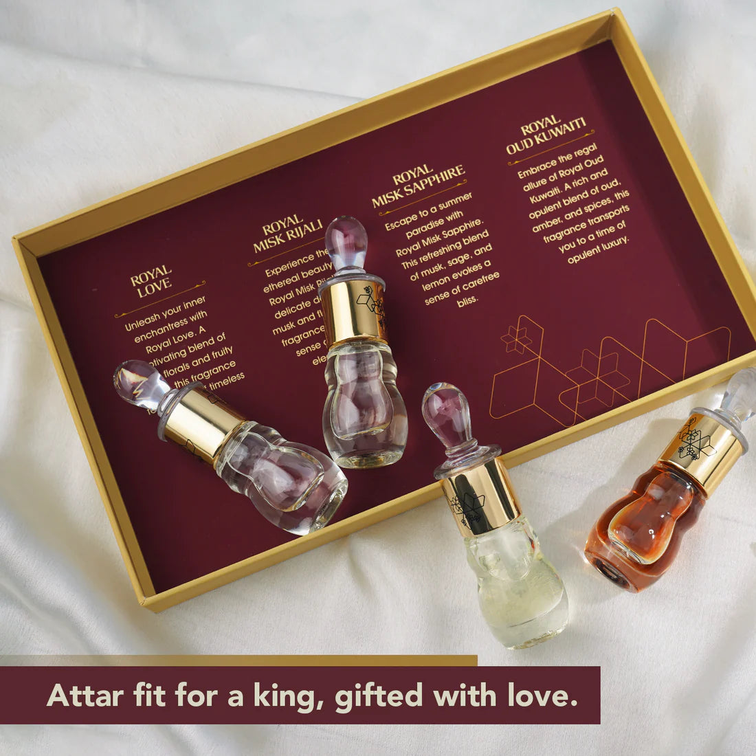 Giftpack Of Ajmal Royal Attar (Concentrated Perfume Oil)5x4ml For Man & Woman