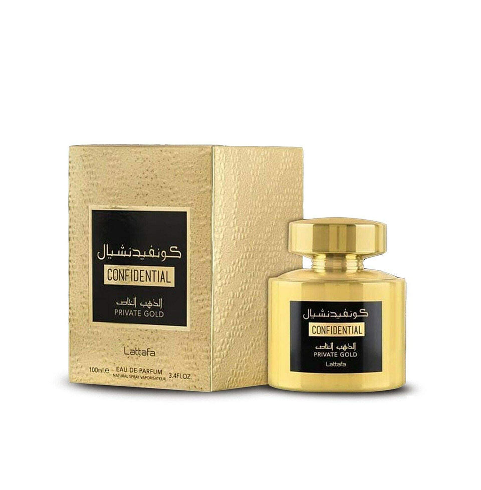 Lattafa confidential private gold eau de parfum 100ml unisex