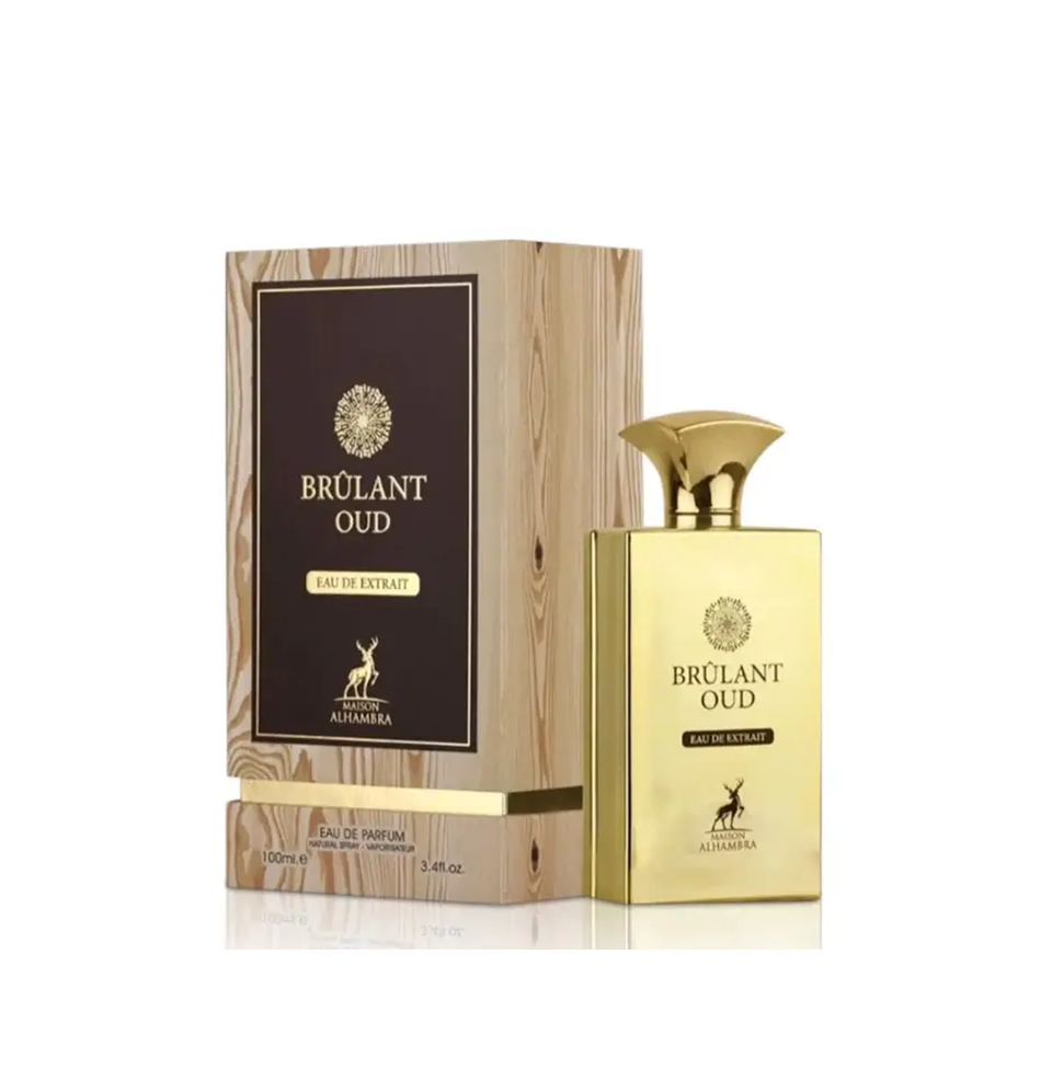 Maison Alhambra Brulant Oud Eau De Extrait For Men 100ml 3.4 FL. Oz