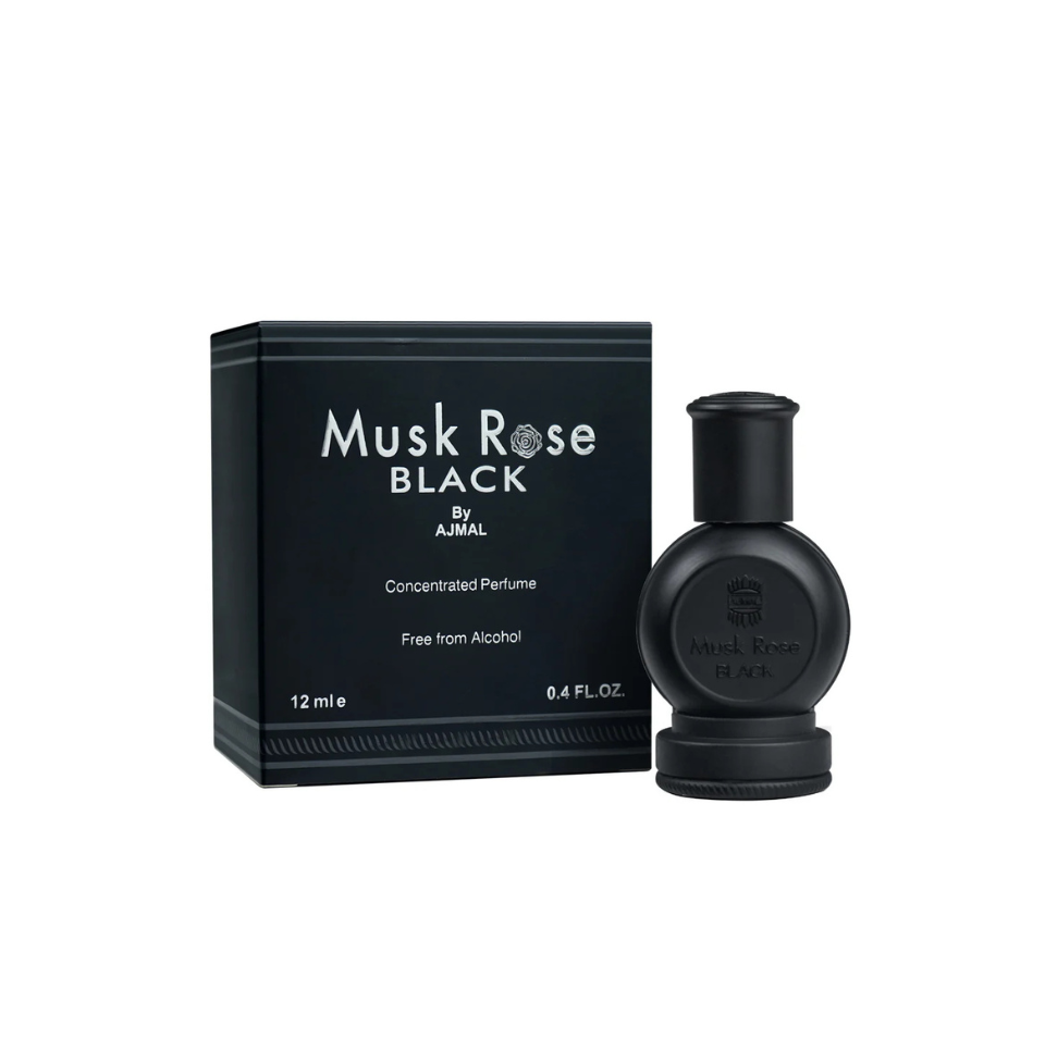 Ajmal Musk Rose Black Concentrated Perfume Oil 12ml For Men & Women
