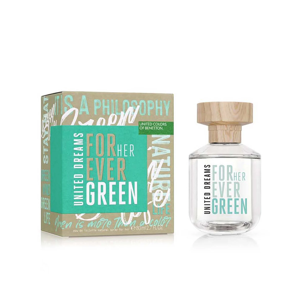 United Colors de Benetton Forever Green For Her Eau De Toilette 80ml