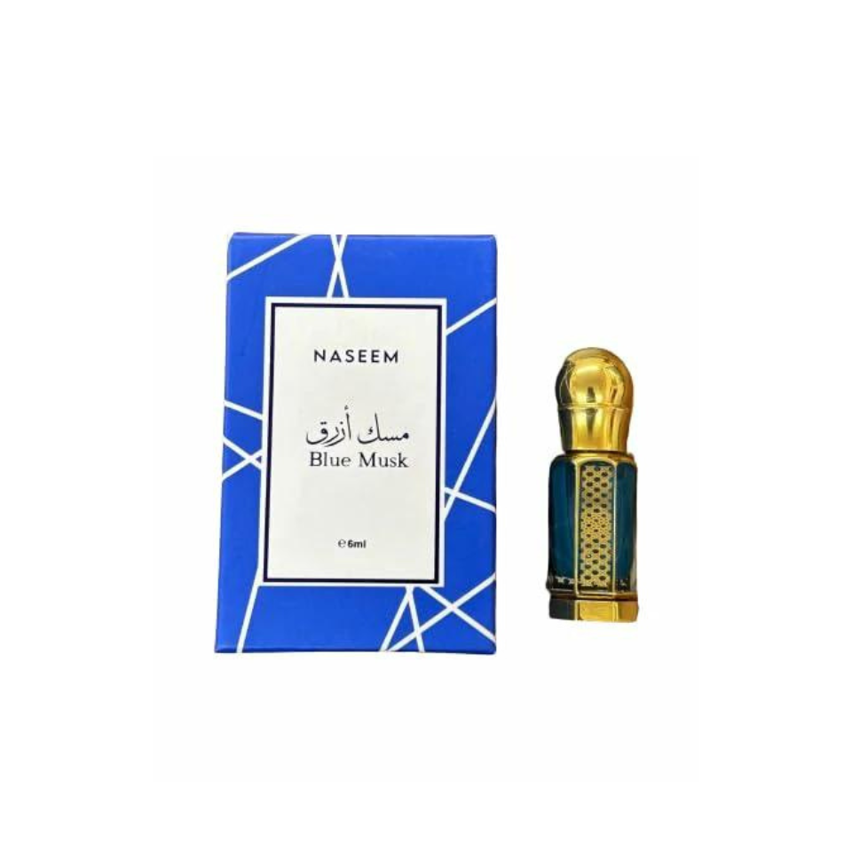 Naseem Blue Musk Concentrated Perfume Oil (Attar) 6ml For Men & Women
