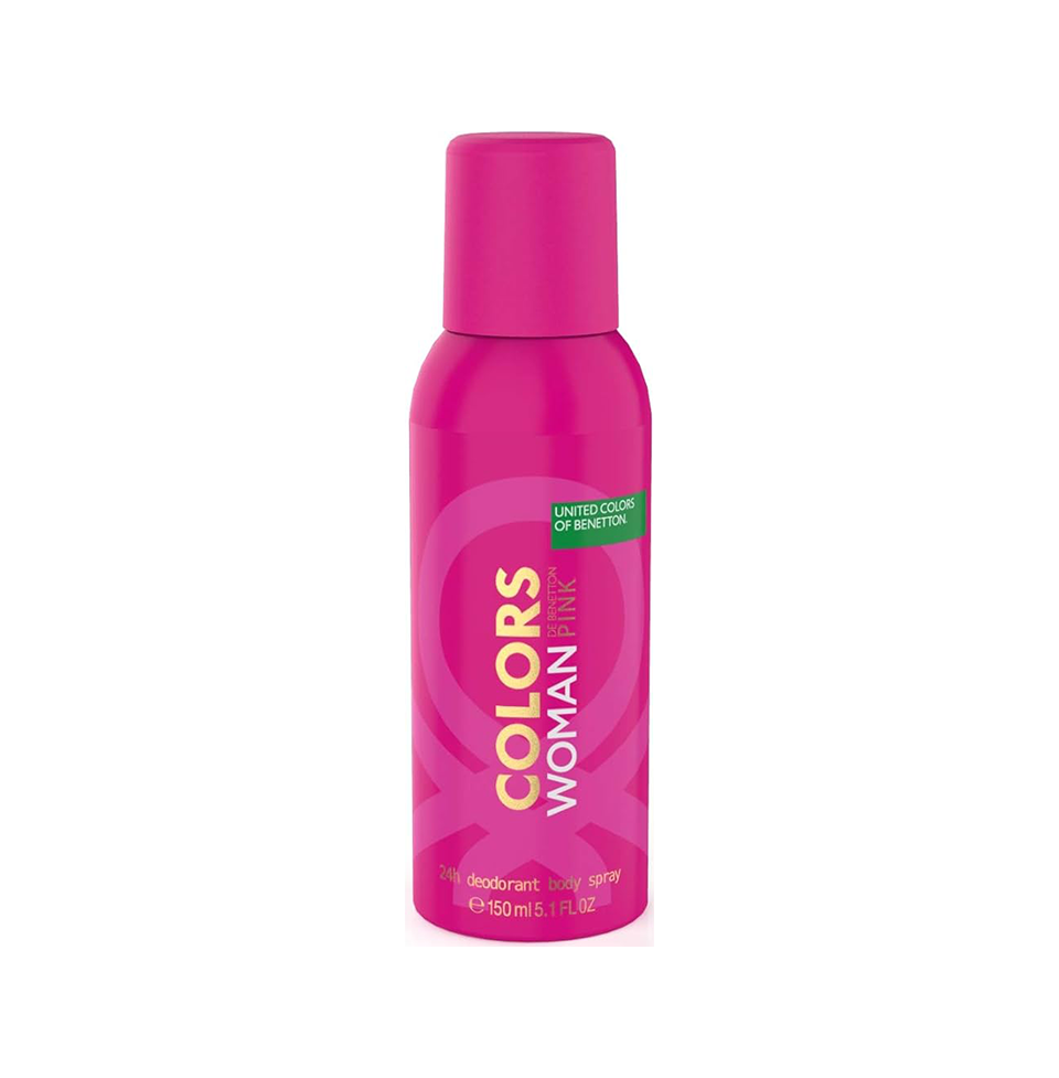 United Colors de Benetton Pink Deodorant Spray 150ml for Women 24Hr
