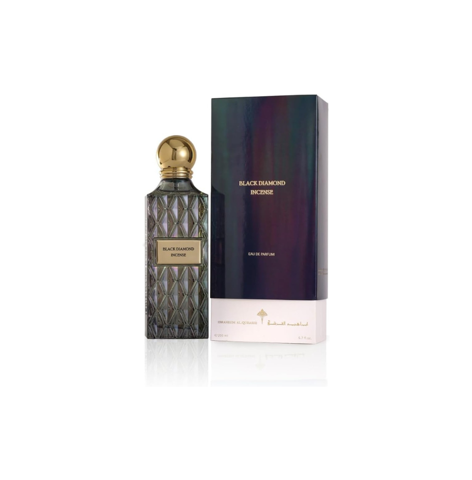 Ibraheem Al Qurashi Black Diamond Incense Eau De Parfum 200ml For Men