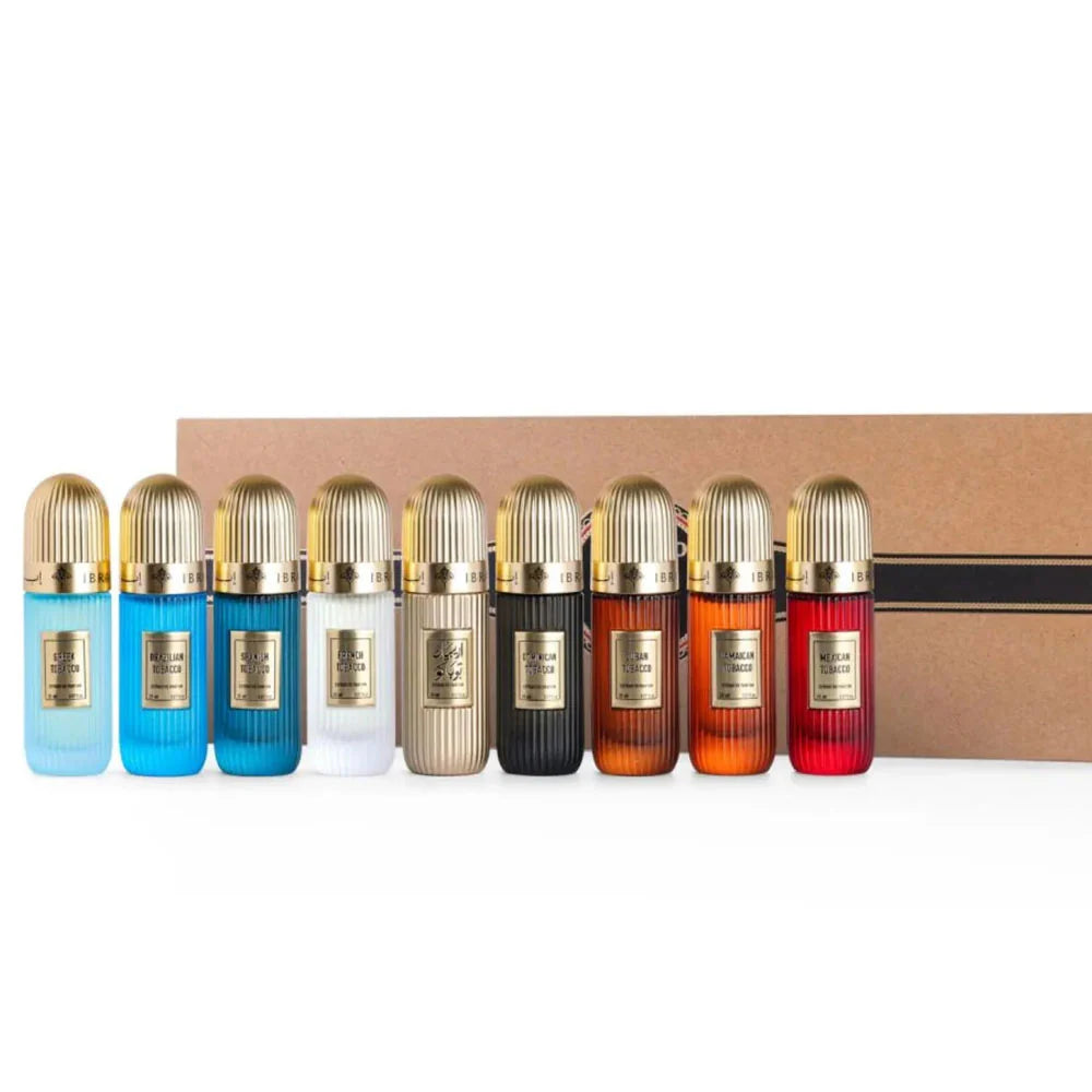 Discovery Set Of Ibraheem Al Qurashi Tobacco Collection Eau De Parfum 20mlx9 For Man