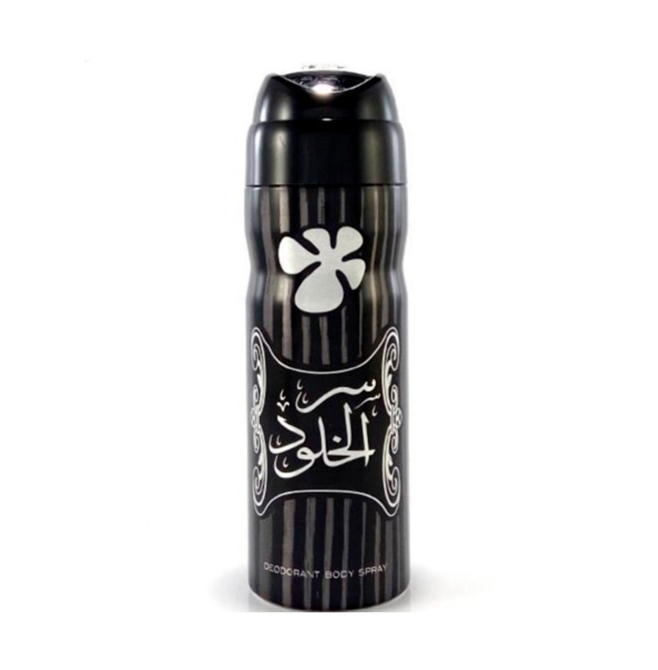 Lattafa Ser Al Khulood Black Deodorant Body Spray For Unisex 200ml