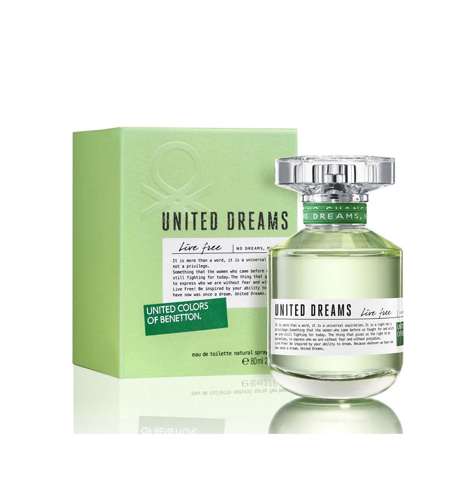 United Colors of Benetton United Dreams Live Free Eau De Toilette 80ml for Women