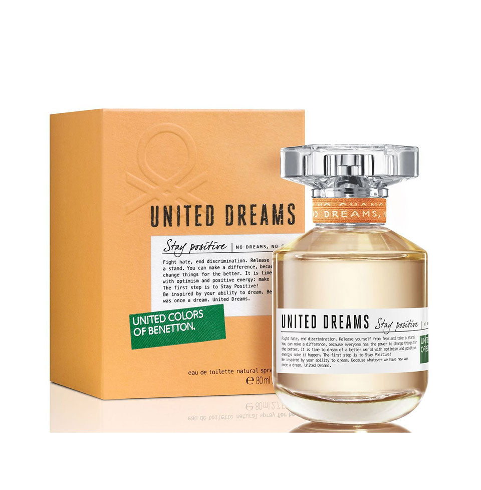 United Colors of Benetton United Dreams Stay Positive EDT 80ml for Women.