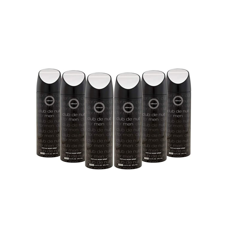Armaf Club De Nuit Deodorant Body Spray For Men 200ml (Pack of 6 )